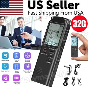Lecture Digital Voice Recorder Dictaphone Audio MP3 Sound Mini Recorder Player - Picture 1 of 15