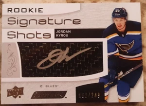 2018-19 Upper Deck Engrained Jordan Kyrou Rookie Signature Shots Auto 52/249 - Bild 1 von 2