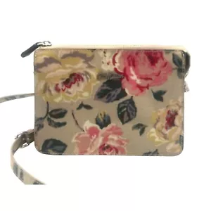 Cath Kidston Floral Cottage Shoulder Purse Bag Adjustable Strap & Zipper Closure - Picture 1 of 12