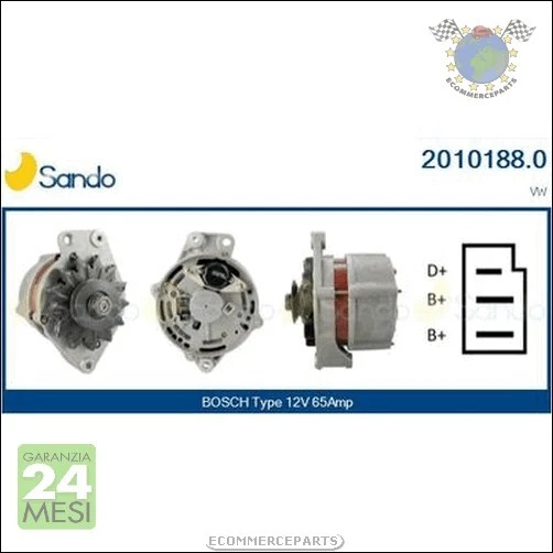 Alternatore Sando per VW JETTA II GOLF - Immagine 1 di 3