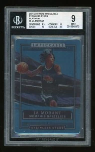 2021 Panini einwandfrei JA MORANT PLATIN 1/1 One of One Edelstahl Sterne BGS 9 - Bild 1 von 3