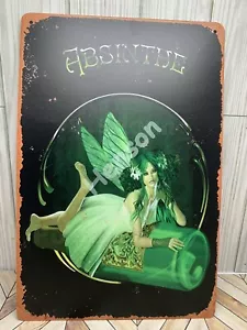 Absinthe Spirits Metal Sign 8"X12" Bar Pub Kitchen Wall Art Decor - Picture 1 of 2