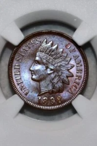 1898 Indian Head Cent NGC MS65 BEAUTIFUL NATURAL HIGH GRADE COLOR TONE - Picture 1 of 4