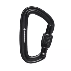 BLACK DIAMOND LITEFORGE SCREW-GATE ALLOY CARABINER - BLACK - Foto 1 di 4