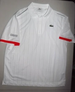 POLO LACOSTE SPORT MANICA CORTA 1/4 ZIP UOMO EURO 6/ USA LARGE -X287 - Foto 1 di 2