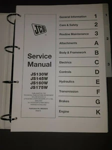 JCB Js130W Js145W Js160W Js175W Service Workshop Manual - Picture 1 of 6