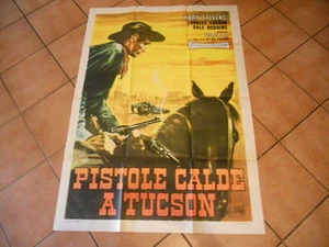 MANIFESTO ORIGINALE PISTOLE CALDE A TUCSON MARK STEVENS CM 140X100 1959 - Picture 1 of 1