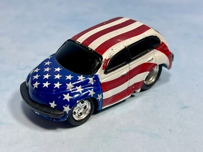 2001 Funline Muscle Machines 1:64 Red White Blue 9/11 Willys Chrysler PT Cruiser - Image 1 of 3