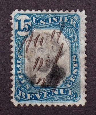US R110 15c Internal Revenue Used F-VF appr SCV $75 - Image 1 of 2