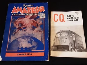 Zestaw 2 amatorskich książek radiowych Książka telefoniczna Magazyn Wiosna 1956 Dziennik jakości Marzec 57 - Zdjęcie 1 z 10