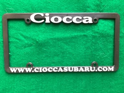 Ciooca Subaru license plate frame bracket, plastic, PA, NJ - Image 1 of 2