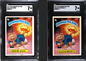 1987 Garbage PailKids Adam Boom 260a Blasted Billy 260b SGC 7 - Picture 1 of 1