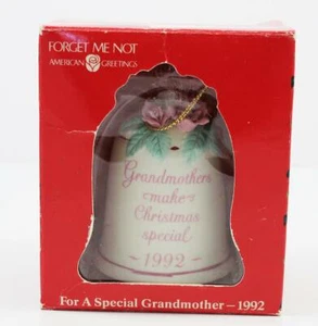 American Greetings 1992 "For A Special Grandmother" Porzellan Glocke Ornament - Bild 1 von 12