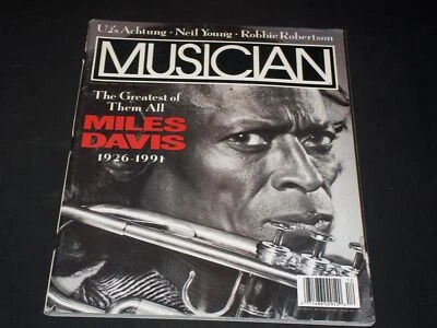 1991 DECEMBER MUSICIAN MAGAZINE - MILES DAVIS 1926-1991 FRONT COVER - L 6197 - Image 1 of 2