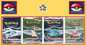 Pokemon 100% Auténtico Paquete de refuerzo vacío Envolturas | NEO GENESIS Ilimitado WOTC - Imagen 1 de 5