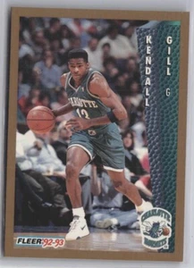 1992-93 Fleer Charlotte Hornets Basketball Card #24 Kendall Gill - Picture 1 of 2