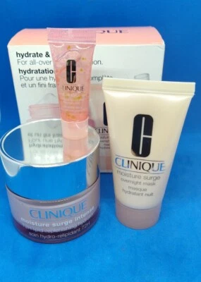 Clinique Hydrate & Glow 3pc Set, Hydrator , Mask and Eye Concentrate NIB - Image 1 of 4