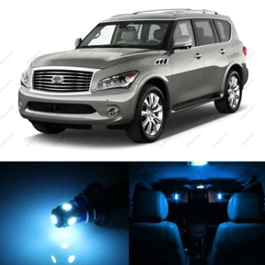 15 x ICE BLUE LED Interior Light Package For 2011 - 2013 Infiniti QX56 + TOOL - Picture 1 of 7