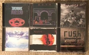RUSH CD Lot of 6 - 2112 Roll The Bones Presto Moving Pictures Vapor Trails Grace - Picture 1 of 2