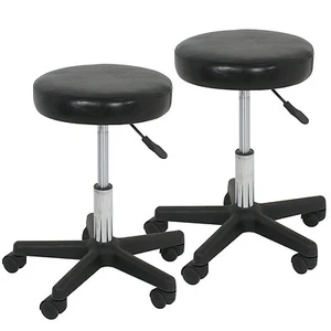  2X Salon Stool Hydraulic Rolling Chair Tattoo Facial Massage Adjustable - Picture 1 of 9
