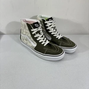 Scarpe Vans donna Sk8-Hi Desert Skulls verde foglia d'uva bianche taglia 9,5 - Foto 1 di 8