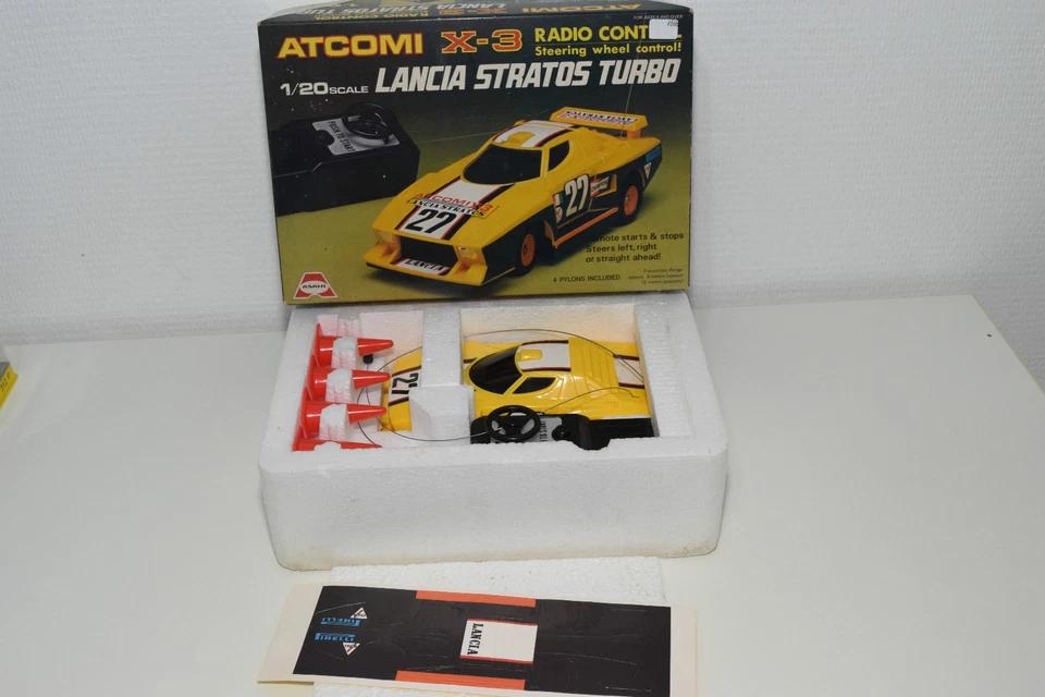 RADIOCOMANDO ATCOMI ASAHI HONG KONG X-3 R/C LANCIA STRATOS TURBO NUOVO CON SC... - Immagine 1 di 1