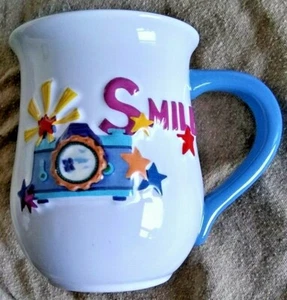 3D Smile It's Your Birthday Coffee Tea Mug Cup Camera Flash Stars Multi-Colors - Picture 1 of 9