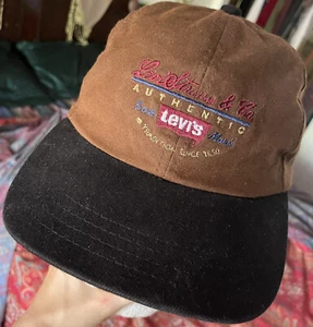 Levi Strauss & co authentic levis trade make hat cap embroidered brown black - Picture 1 of 10