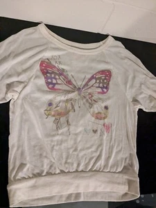 Mudd Girls Cute Butterfly Shirt Extra Soft Size Girls XL/16 - Picture 1 of 4