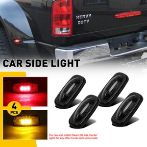 FOR 03-09 DODGE RAM 2500 3500 DUALLY BED SMKOED LED SIDE FENDER MARKER LIGHTS 4X - Picture 1 of 11