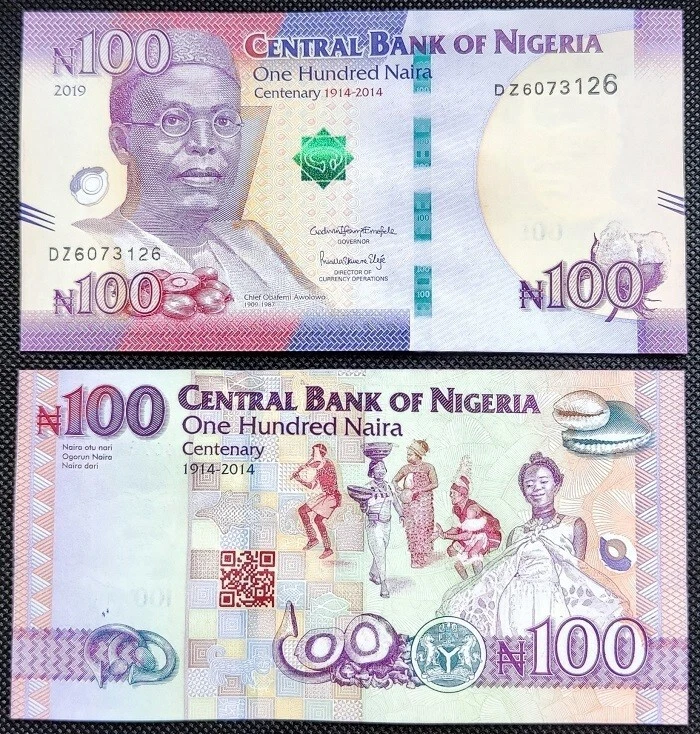 Nigeria banknote 100 Naira 2019 UNC (#10005) - Image 1 of 1