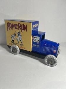 Tin Home Run Chewing Gum Schylling Tin Delivery Truck 7 1/2 Inches Long - Picture 1 of 7