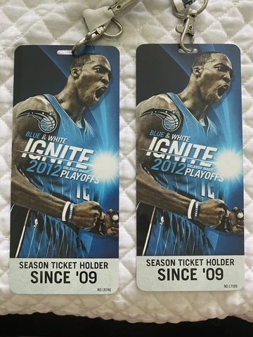 Two Orlando Magic Season Ticket Holder Lanyards - 2012 NBA Playoffs Cover