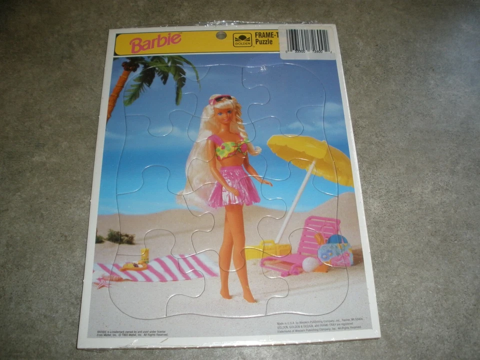 Disney Classic Children's Golden Frame Tray Puzzle Minnie Mouse Vintage