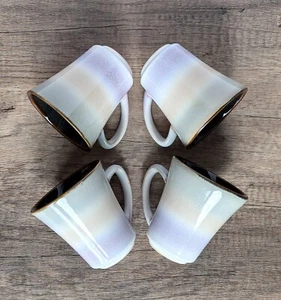 4 FUN Sango "Arcadia Black" Ombre Sage Green, Tan, White & Violet Purple Mugs - Picture 1 of 4