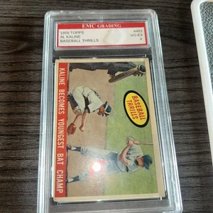 1959 Topps - Baseball Thrills Al Kaline #463 EMC grado 4 en muy buen estado-excelente - Imagen 1 de 4