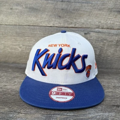 New York Knicks Hat Cap SnapBack White Script Hardwood Classics New Era 9fifty - Image 1 of 4
