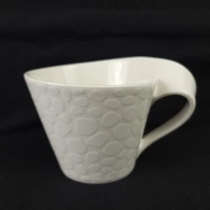 Villeroy Boch 1748 Luxembourg New Wave Tasse Becher weiß Kopfsteinpflastermuster selten - Bild 1 von 6