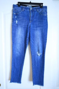 Wit & Wisdom Damen Gr. 10, Acid Wash Destroyed Jeans, Medium Wash Denim - Bild 1 von 7