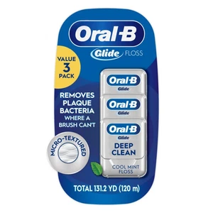 Oral-B Glide Pro-Health Dental Floss Deep Clean Cool Mint Flavor 40M 3Count - Picture 1 of 13