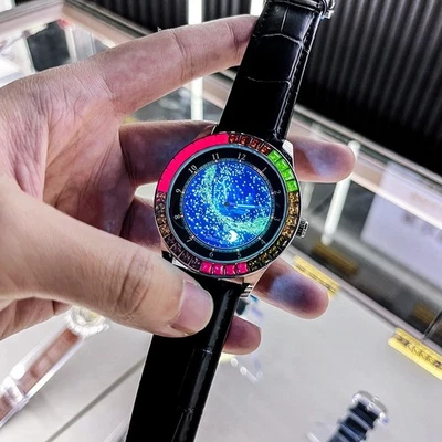 Luxury Automatic Mechanical Watch Luminous Starry Sky Dial Business Wristwatch - Image 1 of 4