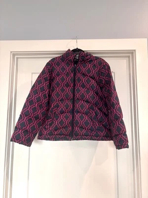 Abrigo Chaqueta Acolchada Lands End Azul Marino y Rosa - Talla M (10/12) Foto 1 de 4