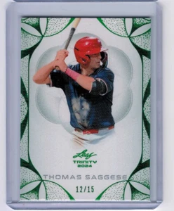 2024 Leaf Trinity Thomas Saggese Green Base #'ed 12/15 #180 - Picture 1 of 1
