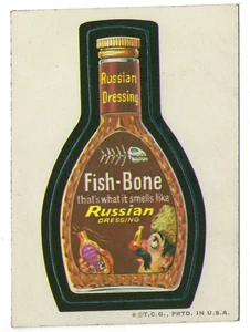 1973 Topps Wacky Packages 2nd Series FISH-BONE DRESSING Black Ludlow ex- - Picture 1 of 2
