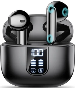 Wireless Earbuds Bluetooth 5.4 In Ear Buds 6 Mic ENC Noise Cancelling Clear C... - Picture 1 of 7