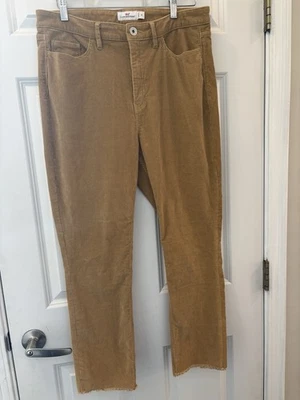 Pantalones cortos de tiro alto con flecos de pana marrón para mujer Vineyard Vines talla 27 Foto 1 de 4