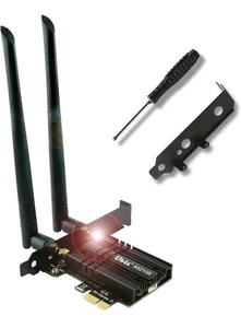 Ubit WiFi 6 AX210 PCIe WLAN Karte + BT 5.3 Tri Band Windows 10/11 Wireless Adapt - Bild 1 von 3