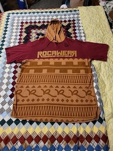 Rocawear Classic 4XB Hooded Logo Pullover Short Sleeve 100% Cotton - Imagen 1 de 7