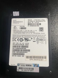 SAMSUNG PM1633 EMC 3.84TB SAS 12Gb/s 2.5'' ENT SSD MZ-ILS3T80 barely used - Afbeelding 1 van 1