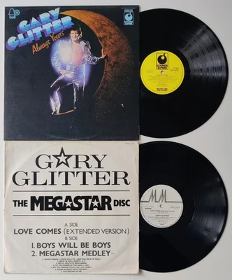 GARY GLITTER  - 12" ALBUM "ALWAYS YOURS" + 12" SINGLE "LOVE COMES" -  *VG/VG* Foto 1 de 4